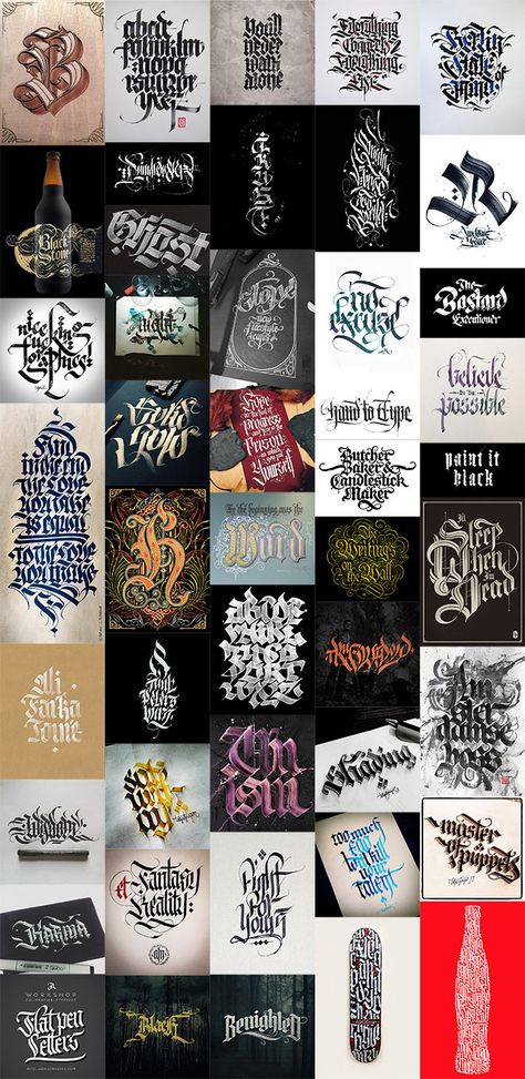 45 Beautiful Examples of Blackletter and Gothic Calligraphy Font Styles Alphabet, Cool Fonts Alphabet, Gothic Lettering, Persian Calligraphy Art, Old English Font, Calligraphy Words, Graffiti Lettering Fonts, How To Write Calligraphy, Graffiti Font