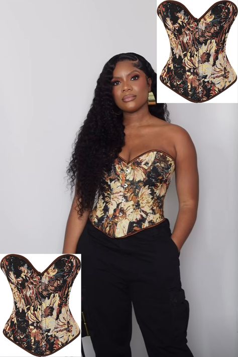 Women's Vintage Floral Denim Overbust Corset Bustier Top #essential #musthave #corset #amazon #amazonaffiliate Corset Amazon, Floral Corset Top, Corset Bustier Top, Floral Corset, Corset Bustier, Overbust Corset, Floral Denim, Bustier Top, Inspired Outfits