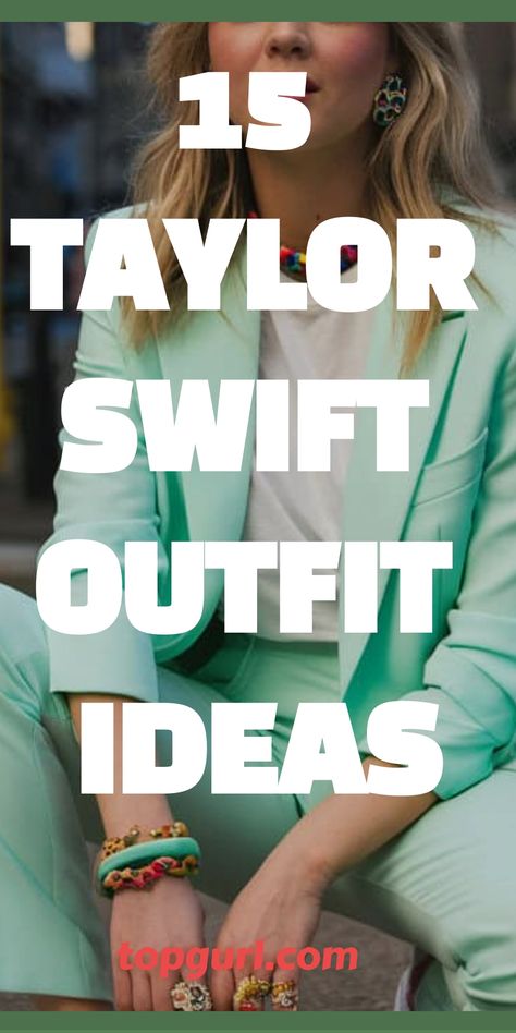 15 Taylor Swift Outfit Ideas That’ll Make You Feel Like a Pop Star Taylor Swift Pose Reference, Taylor Swift Sparkly Outfits, Taylor Swift Are You Ready For It Outfit, Taylor Swift Outfits Based On Songs, Dress Up Like Taylor Swift, Tailor Swift Outfit Ideas, Taylor Swift Song Outfit Ideas, Taylor Swift Simple Outfits, Sparkly Taylor Swift Outfit