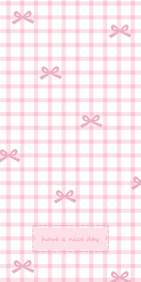 1/2 Lockscreen Bows Aesthetic, Tartan Wallpaper, Grid Wallpaper, Blue Grid, Floral Cards Design, Pink Wallpaper Girly, Bow Wallpaper, Iphone Wallpaper Kawaii, Wallpaper Pink