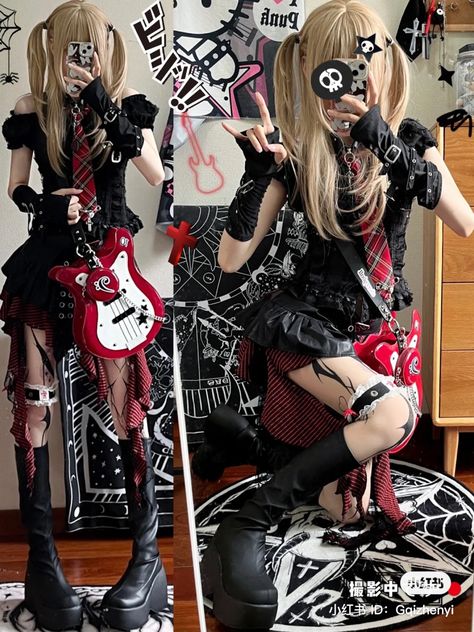 Hara Juku Fashion, Goth And Emo Outfits, Misa Misa Inspired Outfit, Harajuku Outfits Aesthetic, Dark Harajuku Fashion, Visual Kei Style, Visual Kei Fashion Outfits, J Rock Fashion, Misa Outfit