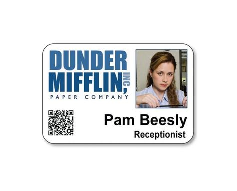 Dunder Mifflin Name Tag, Jim The Office, The Office Costumes, Custome Ideas, Kevin The Office, Pam The Office, Meredith Palmer, Pam Beesly, Angela Martin