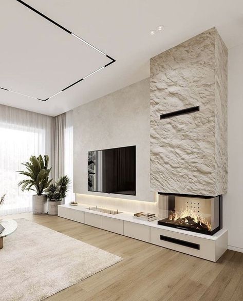 Latest Living Room Designs, Home Hall Design, Living Room Decor Fireplace, Living Room Design Inspiration, Living Room Design Decor, Home Fireplace, Ideas Living Room, Home Design Living Room, Living Room Tv Wall