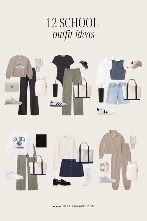 College Style Outfits, Outfit Ideas College, Outfit Ideas School, Study Outfit, Back To University, Outfit Ideas For School, Class Outfits, College Wardrobe, School Outfit Ideas