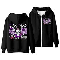 Kuromi Hoodie, Hooded Sweater Coat, Harajuku Outfits, Women's Hoodies, Kawaii Cartoon, Sweatshirt Zipper, Women Hoodies Sweatshirts, Zipper Hoodie, Hooded Sweater