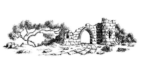 Fantasy Role Playing, House Sketch, Shadow Art, House Drawing, Fantasy Map, Landscape Drawings, Fantasy Rpg, Ink Illustrations, Fantasy Illustration