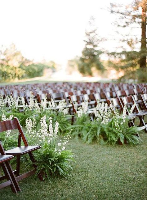 Redwood Forest Wedding, Forest Wedding Venue, Fern Wedding, Wedding Isles, Ceremony Aisle, Wedding Ceremony Ideas, Theme Nature, Aisle Flowers, Wedding Ceremony Flowers