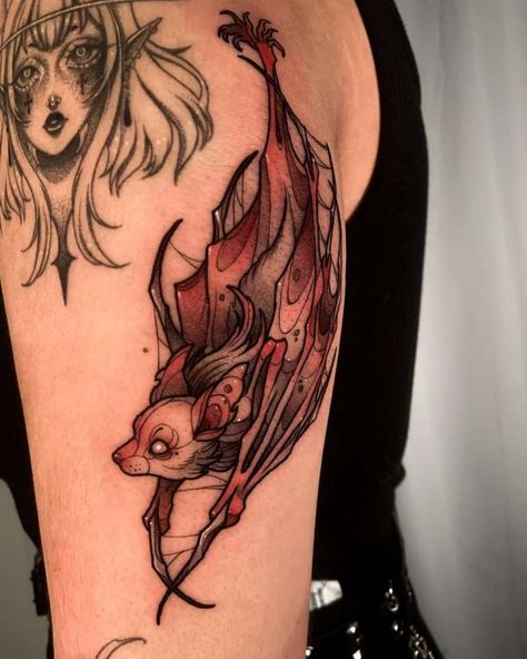 Horror And Darkness Or Luck And Wealth? The Meaning Behind Bat Tattoos – Self Tattoo Back Bat Tattoo, Bat Tattoo Sleeve, Neo Traditional Bat Tattoo, Realistic Bat Tattoo, Upside Down Bat Tattoo, Jessie Tattoo, Gothic Bat Tattoo, Fruit Bat Tattoo, Bat Tats