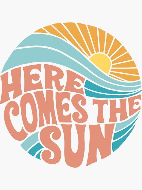 Sun Sticker, Soyut Sanat Tabloları, Here Comes The Sun, Pola Sulam, Picture Collage Wall, Preppy Wallpaper, Summer Wallpaper, Picture Collage, Cute Backgrounds