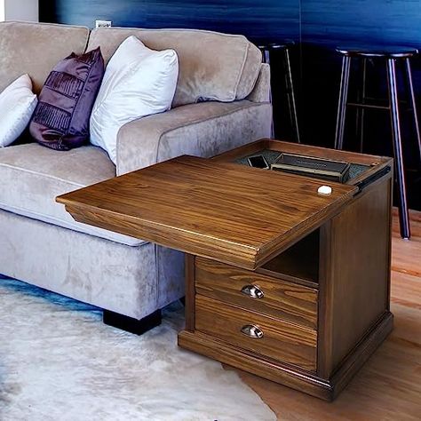 Casual Home Lincoln Nightstand Compartment, Concealment Furniture, Mocha Lincoln Nightstand, Concealed Furniture, Secret Compartment Furniture, Concealment Furniture, Secret Hiding Places, Hidden Drawer, Hidden Compartments, Secret Storage, Secret Compartment