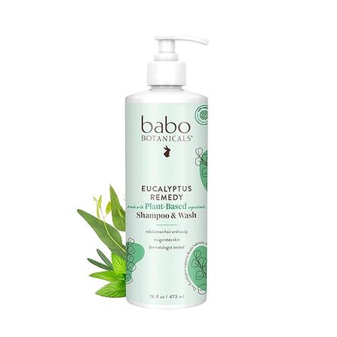 Amazon.com: Babo Botanicals Eucalyptus Remedy Shampoo & Wash - Invigorating Eucalyptus & Rosemary Essential Oils -For all Ages - EWG Verified - Vegan - Cruelty Free : Beauty & Personal Care Cruelty Free, Babo Botanicals, Essential Oils Rosemary, Hair Scalp, Cruelty Free Beauty, Wet Hair, Beauty Routines, Body Wash, Rosemary