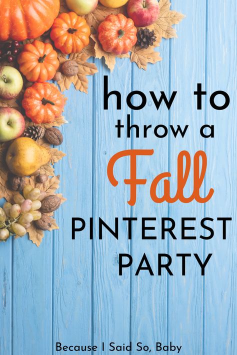 How To Host A Craft Party, Fall Food Themes For Parties, Fall Womens Party Ideas, Fall Birthday Decorations Party Ideas, Fall Party Tablescapes, Fall Selfie Station, Fall Themed Party Ideas For Adults, Fall Gathering With Friends, Fall Themed Luncheon Ideas