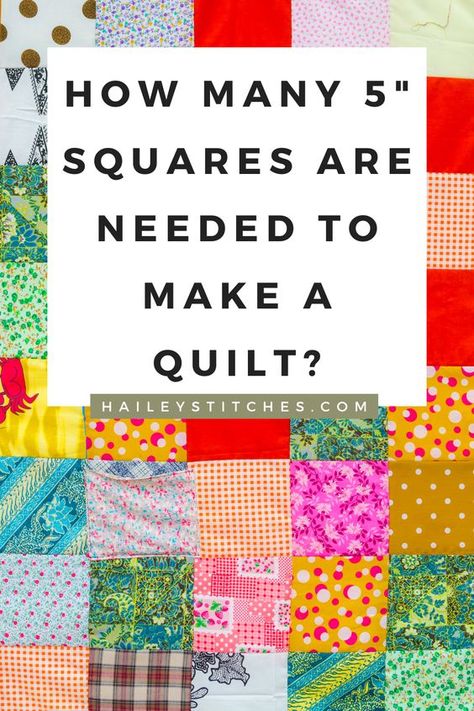 Download this free cheat sheet to see exactly how many 5" squares you need to make a quilt. Not only does the cheat sheet show how many 5" squares you need to make a baby, throw, twin, full, queen, and king size quilt, but it also shows you what size quilt you can make with 1 - 7 charm packs. Quilt Pattern Beginner Free, Quilt Square Size Chart, Rag Quilt Measurement Chart, King Quilt Size Measurements, Quilt Size Chart Cheat Sheets, Quilt Patterns Using Charm Squares, 5 Square Quilt Block, Quilt Throw Pattern, Queen Quilt Size