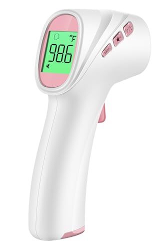 No-Touch Forehead Thermometer, Infrared Digital Thermometer for Adults, Kids & Babies, LCD Backlight Display, Fever Alarm and 1s Instant Reading - Pink Check more at https://hibukvita.com/shop/medical-and-health-devices/thermometers/no-touch-forehead-thermometer-infrared-digital-thermometer-for-adults-kids-babies-lcd-backlight-display-fever-alarm-and-1s-instant-reading-pink/ Pink, Health, Beauty Products, Reading, Health Device, Forehead Thermometer, Digital Thermometer, Medical