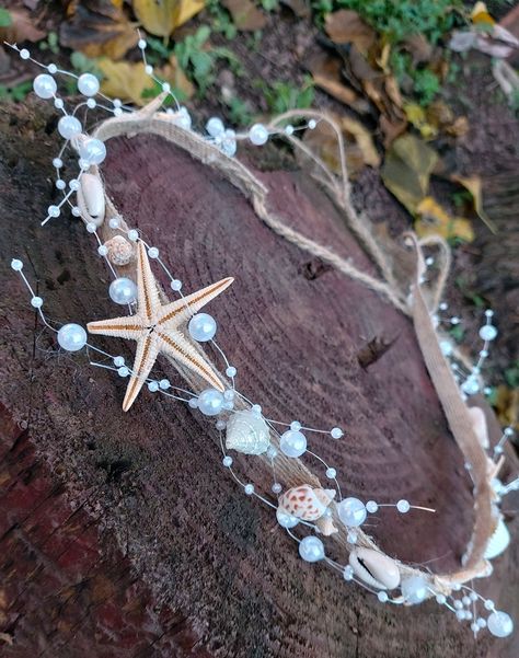 starfish seashell mermaid crown beach bridal tiara for women Ocean Tiara, Ocean Crown, Maternity Flower Crown, Starfish Headpiece, Sea Creature Costume, Sea Crown, Seashell Tiara, Mermaid Tiara, Seashell Headband