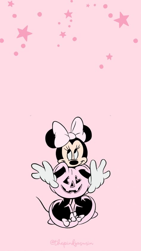 Kawaii, Cute Wallpapers For Ipad Halloween, Girly Spooky Wallpaper, Minnie Mouse Halloween Wallpaper, Mickey And Minnie Halloween Wallpaper, Pink Hello Kitty Halloween Wallpaper, Barbie Fall Aesthetic, Disney Halloween Phone Wallpaper, Cute Pink Fall Wallpaper