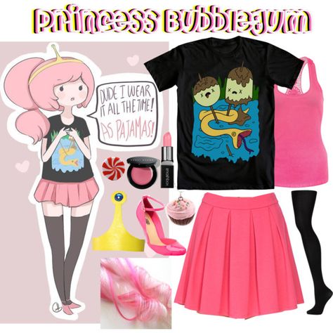 Princess Bubblegum Outfits, Princess Bubblegum Costumes, Princess Bubblegum Cosplay, Adventure Time Clothes, Grungy Outfit, Adventure Time Cosplay, Slytherin Fashion, Group Cosplay, Marceline And Princess Bubblegum