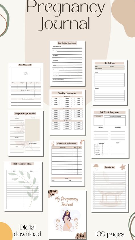 Free Digital Planner Templates Postpartum Planner, Pregnancy Journal Ideas, Newborn Planner, Pregnancy Journal Printable, Planner For Moms, Diary Pages, Free Digital Planner, Weekly Tracker, Baby Shower Planner