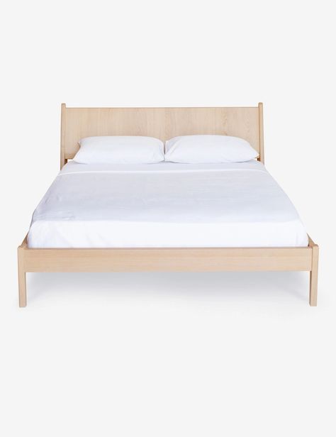 Plume Bed by Sun at Six White Oak Bed, Panel Bed Frame, Unique Bedroom Furniture, Disc Interiors, Low Profile Bed, Fabric Bed Frame, Luxe Bedroom, Minimal Furniture, Buy Bed