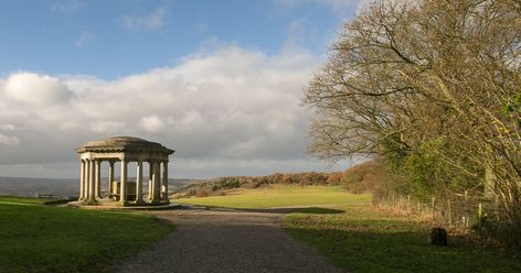 On a clear day you can see spectacular views of Box Hill and Leith Hill Hearth Stone, Box Hill, Wooden Gates, Aesthetic Board, Walking Trails, New Trailers, Jane Austen, Stunning View, Book Aesthetic