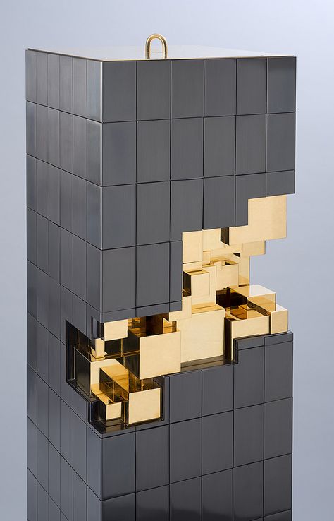 SCULPTURE MW-14 | Flickr - Photo Sharing! Cube Sculpture, Cd Idea, Constructivism Architecture, Concept Models Architecture, Trophy Design, Cube Design, Motion Graphics Design, Brick Design, Illusion Art