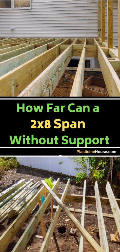 Whether you're a DIY enthusiast or a professional builder, it's important to know how far a 2x8 can span without support. This guide provides the information you need to ensure your project is strong, stable, and safe. Diy Deck, Building A Deck Frame, Building A Floating Deck, Deck Framing, Framing Construction, Floating Deck, Deck Construction, Wood Frame Construction, Free Woodworking Plans