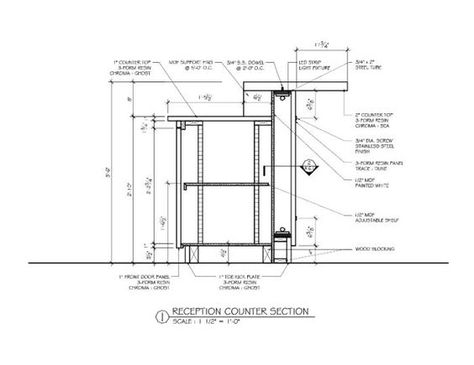 Counter Detail Drawing, Reception Desk Drawing, Counter Detail, Bar Design Home, Furniture Details Drawing, Bar Counter Design, Millwork Details, Detail Drawing, Reception Desk Design