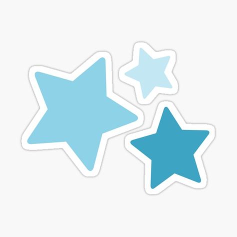 These 3 cute blue stars are perefect for decorating a hydroflask, laptop, or water bottle. These come in multiple sizes and colors on my redbubble.  They are vsco, trendy, and waterproof mini blue sticker pack.  #cutestickers #sticker Cute Blue Things, Blue Printable Stickers, Cute Blue Stickers, Light Blue Stickers, Blue Star Sticker, Stickers Printable Cute, Pink Star Background, Sticker Design Ideas, Stickers Notes