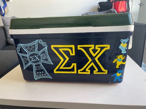 Sigma Chi Formal Cooler, Frat Cooler Sigma Chi, Sigma Chi Frat Cooler, Sigma Chi Cooler, Nola Cooler, Frat Formal, Formal Cooler Ideas, Formal Cooler, Fraternity Coolers