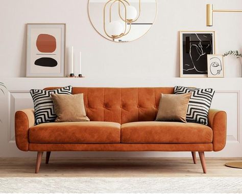 Three Seater Sofa Bed, Orange Sofa, 3 Seater Sofa Bed, Corner Sofa Set, Corner Sofa Bed, Contemporary Living Spaces, Three Seater Sofa, Sofa Beds, Best Sofa