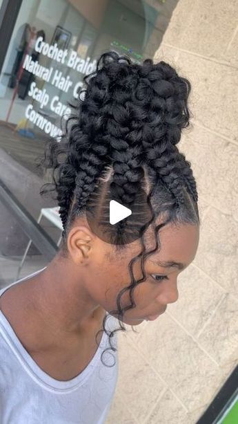 Butterfly Updo Hairstyle, Cornrow Braid Updo Styles, Box Braids In A Bun Black Women, Braided Updos For Wedding, Easy And Quick Braided Hairstyles, Goddess Butterfly Braids, Braided Hairstyles For Swimming, Updos Braids For Black Women, Braided Bun With Curly Pieces