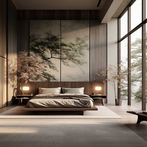 Relaxing Room Ideas Zen Modern, Feng Shui Bedroom Decor, Zen Style Bedroom, Zen Bedroom Decor, Japanese Bedroom Design, Zen Bedroom Ideas, Simple Bed Designs, Design Ložnic, Japanese Bedroom