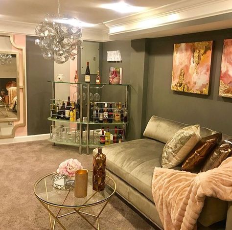 Woman Cave Diva Den, Diva Den Ideas, Den Colors, Cottage House Interior, Miami Interior Design, Diva Den, Hangout Room, Woman Cave, Girl’s Room