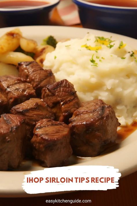 Ihop Sirloin Tips Recipe, Ihop Steak Tips Recipe, Steak Tips Recipe, Sirloin Recipes, Sirloin Tip Steak, Easy Dinner Options, Sirloin Tip Roast, Steak Tips, Sirloin Tips