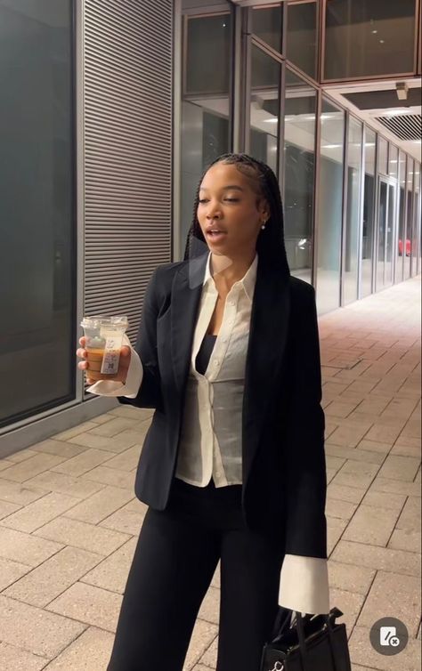 Law Intern Outfits Women, Black Female Lawyer Fashion, Business Woman Aesthetic Black Women, Lawyer Outfit Black Women, Lawyer Aesthetic Black Female, Lawyer Woman Aesthetic Black, Law Firm Interview Outfit, Lawyer Black Women, Black Lawyer Aesthetic