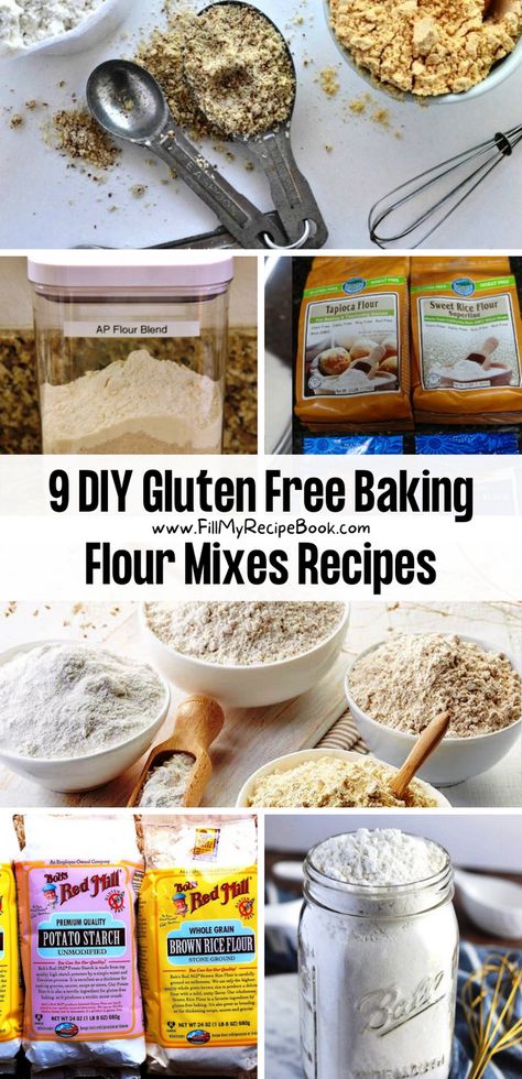 here we share a few recipe ideas to create the best DIY gluten free baking flour mixes at home, easy and various ways to mix GF fours for your bakiing. Gluten Free Mixes, Diy Gluten Free Flour Blend, Diy Gluten Free Flour, Gluten Free Flour Mix Recipe, All Purpose Flour Recipes, Gluten Free Bread Flour, Gluten Free Flour Recipe, Gf Cooking, Baking Mix Recipes