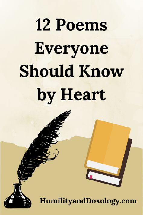 12 Poems Every Child and Adult Should Memorize and Know By Heart - Humility and Doxology Poems To Learn By Heart, Great Poems Inspirational, Cute Poems About Life, English Lighting, Inspirational Poems For Kids, Emdr Quotes, Best Poems For Kids, Poems On Life, Poem Ideas