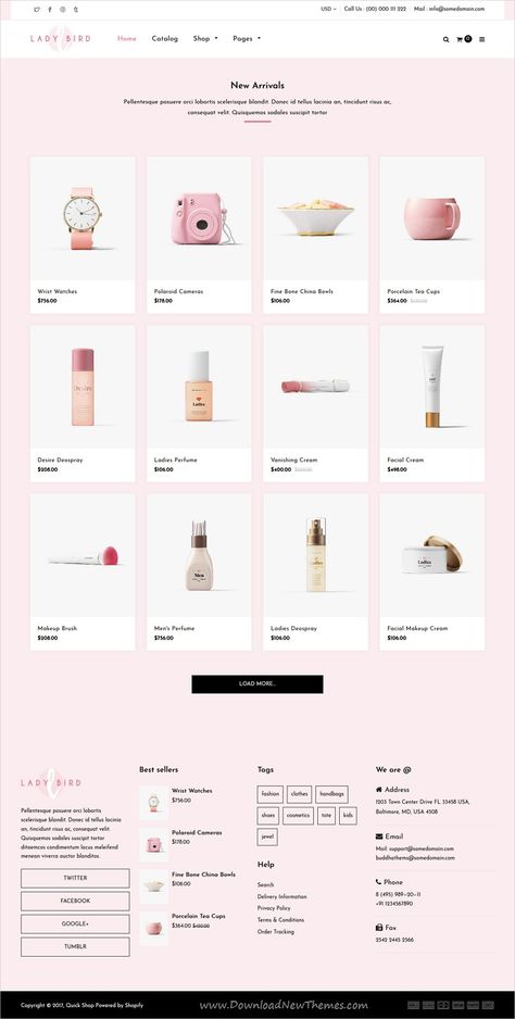 Online Shopping Website Design, Website Shopping Design, Best Ecommerce Website Design, Website Cute Design, Shopify Website Templates, Online Store Design Website, Shopify Theme Design, Gift Shop Website Design, Bags Website Design