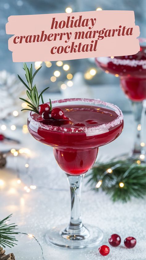 Cranberry Mixed Drinks Cocktails, Holiday Margaritas Christmas Drinks, Big Batch Cocktails Winter, Winter Margarita Recipe, Holiday Batch Cocktails, Cold Weather Cocktails, Cranberry Christmas Cocktail, Winter Sleepover, Winter Vodka Cocktails