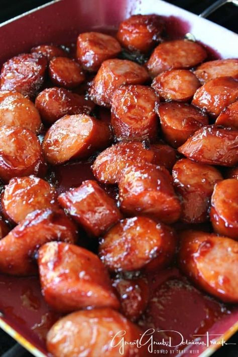 Satisfying and simple, smoked sausage recipes are the focus of this list of delicious meals for busy weeknights! From simple sheet pan meals to sausage pasta and cheese dishes, this list has something for everyone at your dinner table! Bbq Smoked Sausage Bites, Smoked Sausage Bites, Bbq Smoked Sausage, Pan Sausage, Sausage Bites, Sausage Appetizers, Smoked Sausage Recipes, Sausage Peppers, Sausage Dishes