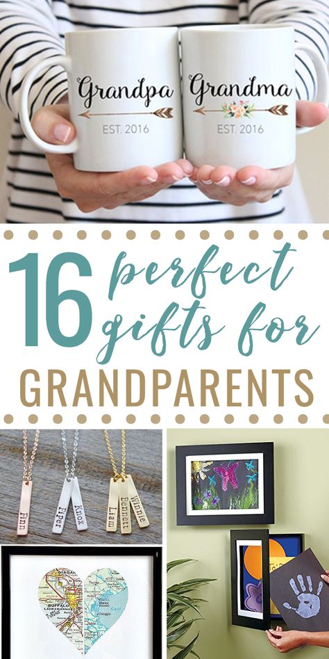 Adult parents and grandparents can be SO HARD to find gifts for! But this list of gift ideas for grandparents and parents is full of awesome ideas that will make it easy to find the perfect gift for your grandparents or parents. Gifts For Grandparents From Adults, Diy Gifts For Grandparents, Gift Ideas For Grandparents, Best Gifts For Grandparents, Diy Gifts For Grandma, List Of Gift Ideas, Cadeau Grand Parents, Grandparents Christmas, Presente Diy