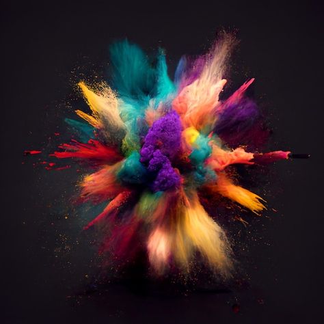 A colorful explosion of powder colorful ... | Premium Photo #Freepik #photo #rainbow-background #rainbow-wallpaper #rainbow-colors #colorful-colors Colorful Explosion, Powder Explosion, Rainbow Explosion, Books 2024, Burst Of Color, Burning Love, Rainbow Wallpaper, Rainbow Background, Colorful Background