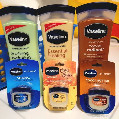 Vaseline Collection, Vaseline Lotion, Cocoa Butter Lip Balm, Vaseline Lip Therapy, Vaseline Lip, Body Hygiene, Simple Skincare Routine, Beauty Tips For Glowing Skin, Smooth Lips