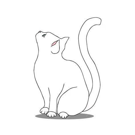 Premium Vector | Vector white cat with green eyes sits and looks up vector isolated sketch White Cat Drawing, White Cat With Green Eyes, Cat Sitting Down, Cat Line Drawing, Line Drawing Images, Cartoon Cat Drawing, Cat With Green Eyes, Animal Line Drawings, Cat Doodle