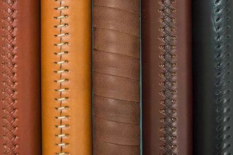 Various stitch styles Leather Door, Leather Tooling Patterns, Tooling Patterns, Architectural Projects, Car Upholstery, Sepeda Motor, Sewing Leather, Leather Cushion, Saddle Leather