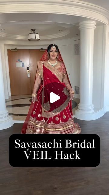 Bridal Veil Indian, Indian Bridal Veil, Bride Hacks, Veils Bridal Diy, Veil Diy, Sabyasachi Bridal, Draping Wedding, Sabyasachi Sarees, Sabyasachi Bride