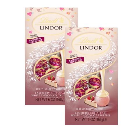 Amazon.com: Lindt Lindor Valentine's Limited Edition Raspberry Cheesecake, 6oz (2) : Grocery & Gourmet Food Rasberry Cheesecake, Choco Fresh, Fridge Stock, Canadian Money, Snack Hacks, Giant Chocolate, Lindt Lindor, Lindt Chocolate, Luxury Chocolate