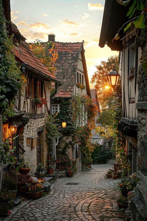 Rothenburg Ob Der Tauber Christmas, Old Town Aesthetic Vintage, Cute Small Town Aesthetic, Germany Beautiful Places, Autumn Town, Cottage Town, Pictures Of Germany, Germany Nature, Old Germany