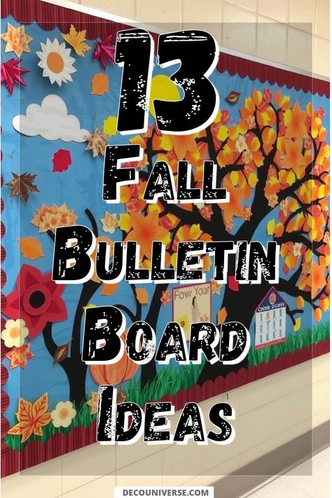 Transform your space this fall with 13 creative bulletin board ideas! From vibrant autumn leaves displays to interactive harvest showcases, these boards celebrate the season and engage students. Encourage gratitude with a Thanksgiving board or spark science curiosity with fall-themed experiments. Discover innovative ways to brighten your classroom while fostering community and learning during this beautiful season! Thankfulness Tree Bulletin Board, Fall Decor For Classroom Bulletin Boards, Fall Pre K Bulletin Boards, Fall Craft Bulletin Board, Interactive Thanksgiving Bulletin Boards, Simple Fall Bulletin Board Ideas, Fall Bulletin Boards For Elementary School, Thanksgiving Library Display Ideas, Interactive Bulletin Board Ideas For Work