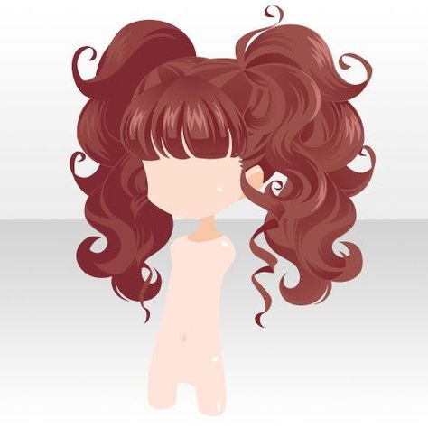 Cocoppa Hair, Digital Hair, Chibi Hair, Pelo Anime, Manga Hair, Curly Hair Drawing, Hair Illustration, Hair Sketch, Pigtail Braids